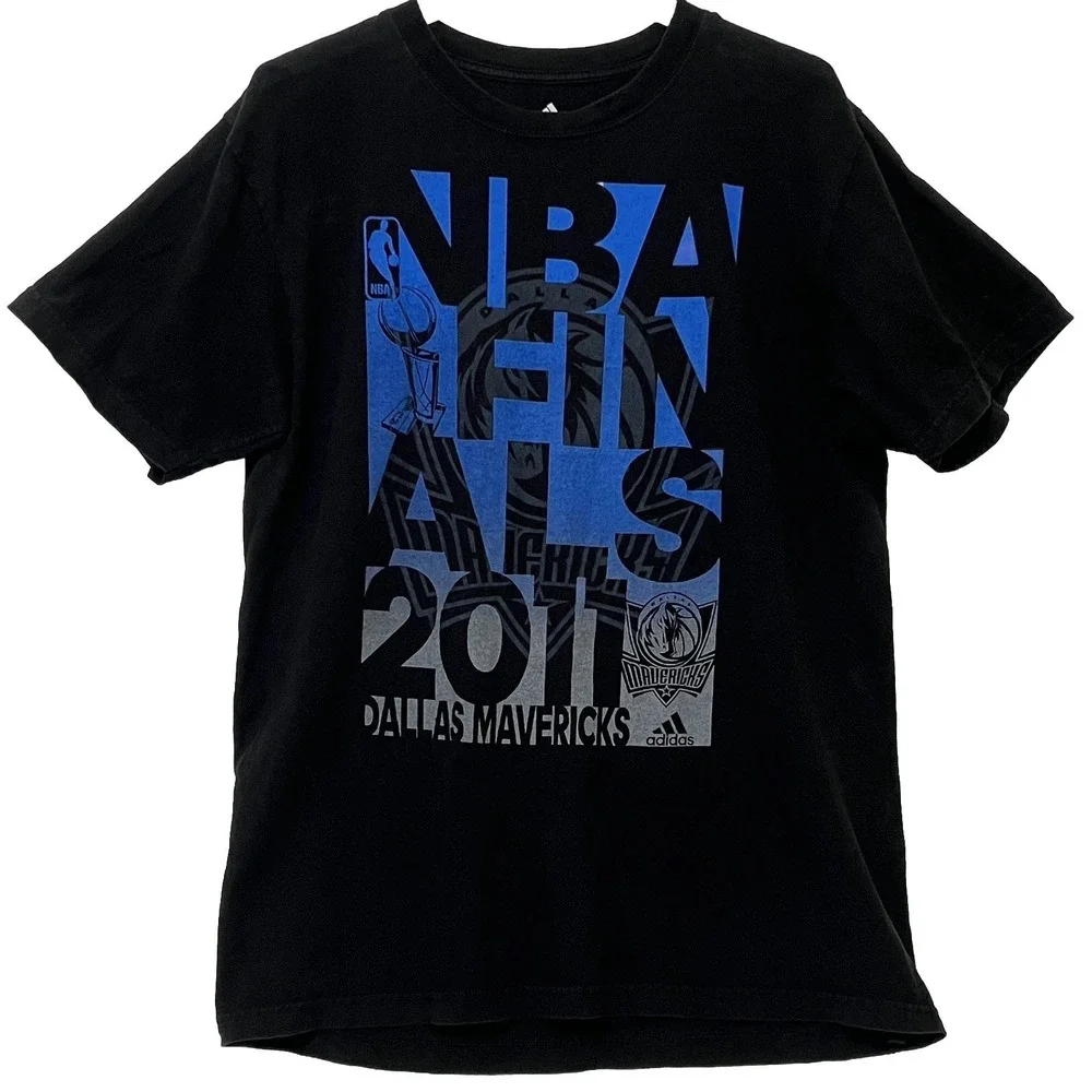 Dallas Mavericks Adidas Men Size Large 2011 NBA Champions Game T Shirt Excellent